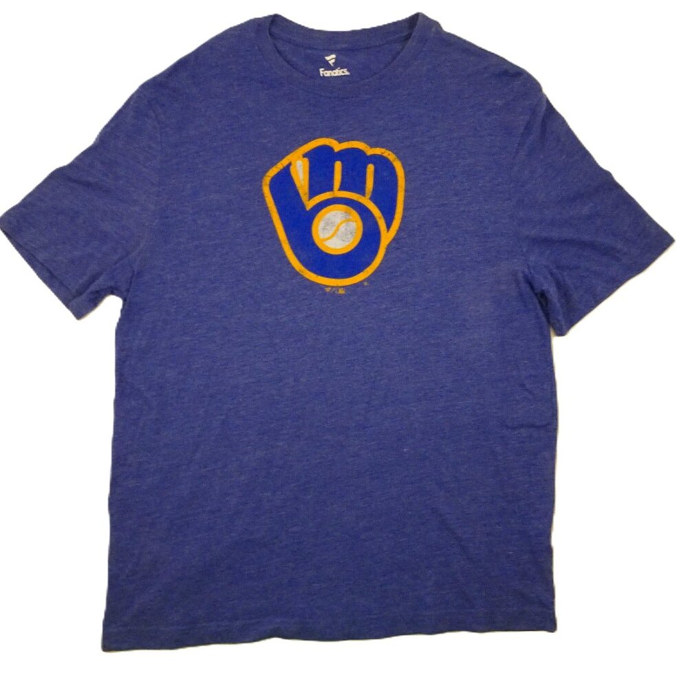 Fanatics Milwaukee Brewers t-shirt Large MLB Playoffs Baseball Brew Crew Chourio